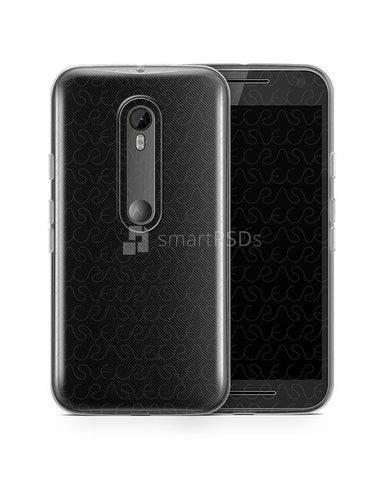 Motorola Moto G3 UV TPU Clear Case Design Mockup 2016 (Front-Back)