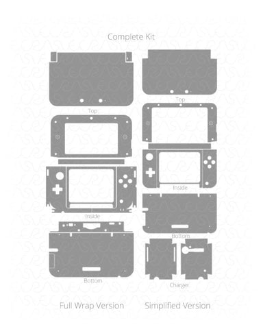 Nintendo 3DS XL Vinyl Skin Vector Cut File Template 2011