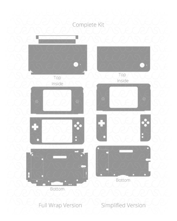 Nintendo DSi XL Handheld Gaming Console Vinyl Skin Vector Cut File Template 2009
