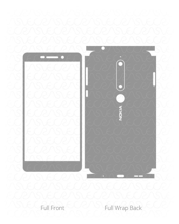 Nokia 6.1 Vinyl Skin Vector Cut File Template 2018