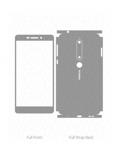 Nokia 6.1 Vinyl Skin Vector Cut File Template 2018
