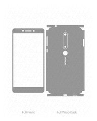 Nokia 6.1 Vinyl Skin Vector Cut File Template 2018