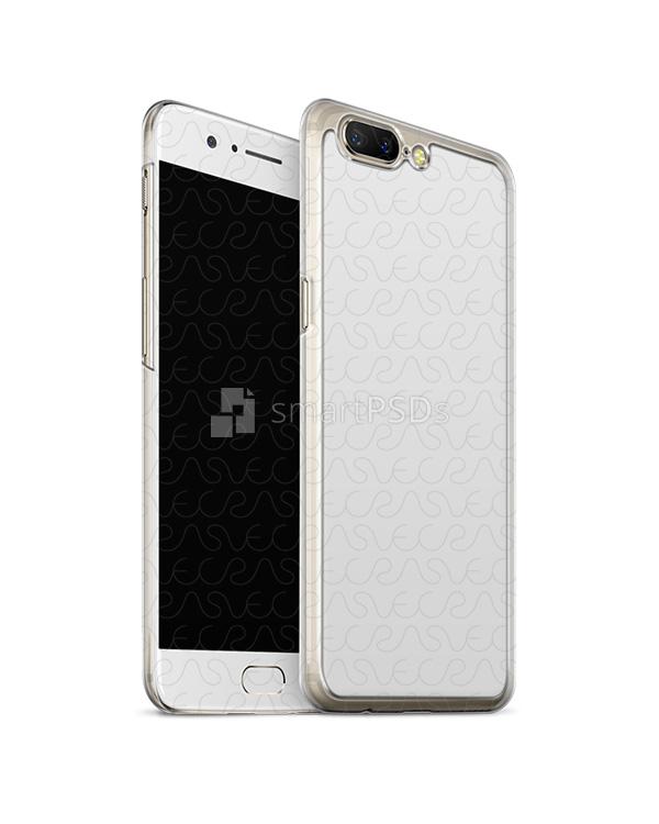 OnePlus 5 2d PC ClearCase Design Mockup 2016 (Front-Back Angled)