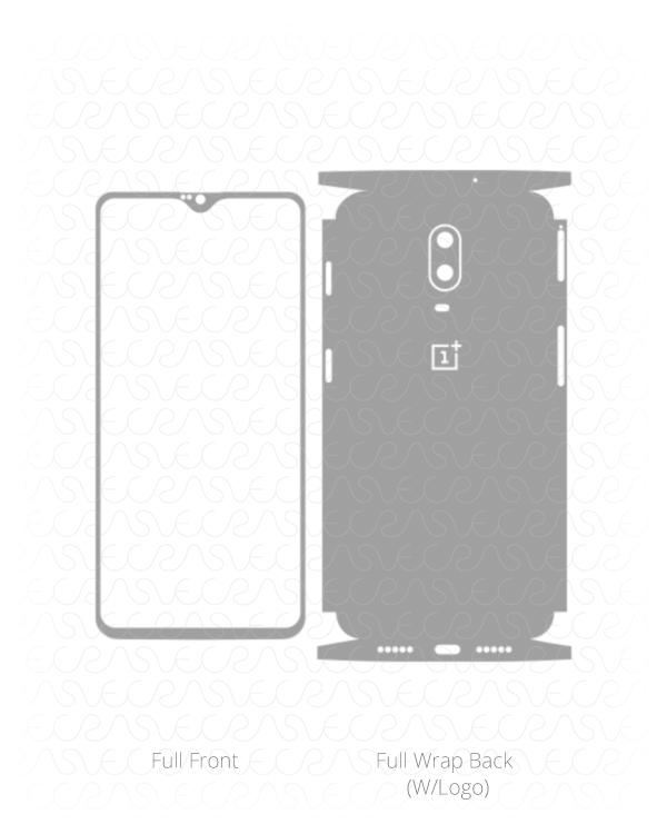 One Plus 6T Vinyl Skin Vector Cut File Template 2018