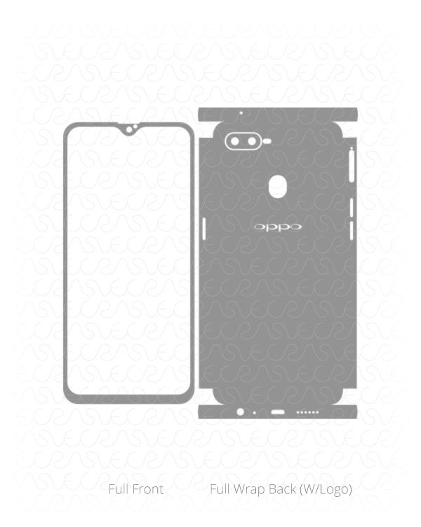 Oppo F9 Pro Vinyl Skin Vector Cut File Template 2018