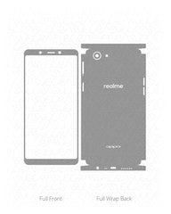 Oppo Realme 1 Vinyl Skin Vector Cut File Template 2018