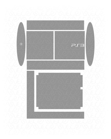 Sony PS3 Super Slim Gaming Console Vinyl Skin Vector Cut File Template 2012