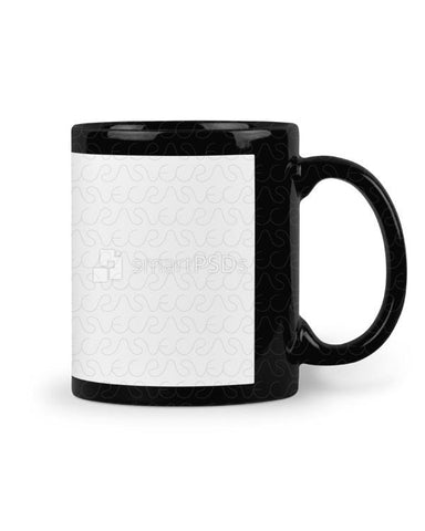 Black Patch coffee Mug Design Mockup