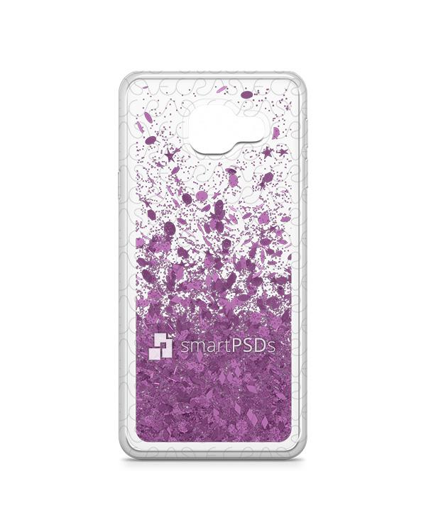 Samsung Galaxy A3 2016 UV TPU Liquid Glitter Case Design Mockup 