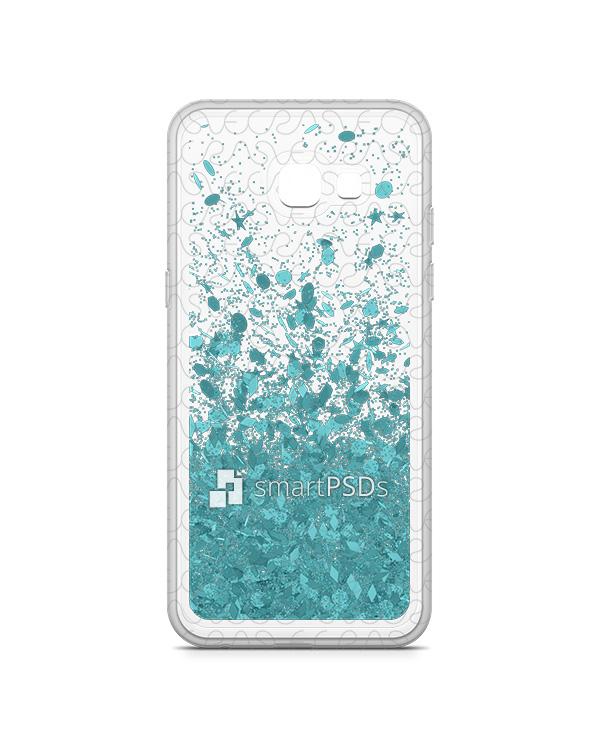 Samsung Galaxy A3 2017 UV TPU Liquid Glitter Case Design Mockup 