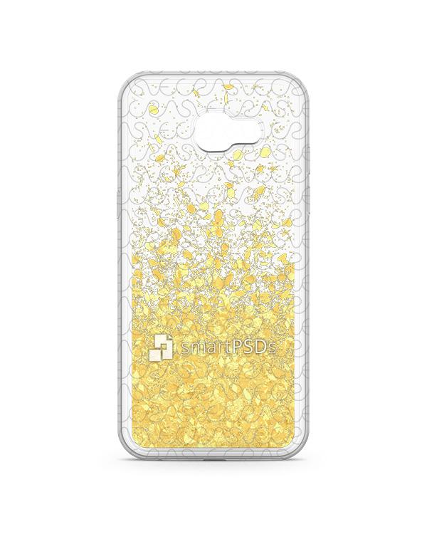 Samsung Galaxy A7 2017 UV TPU Liquid Glitter Case Design Mockup 