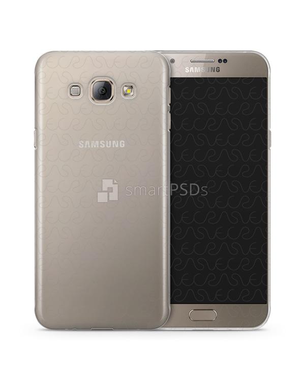 Samsung Galaxy A8 (2016) TPU Clear Mobile Case Design Mockup 2016