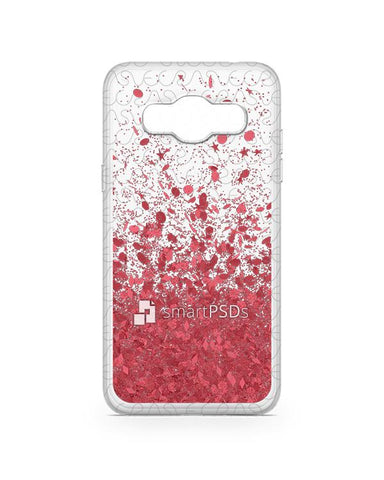 Samsung Galaxy J3 2016 UV TPU Liquid Glitter Case Design Mockup