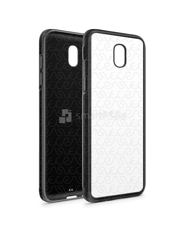 Samsung Galaxy J5 (2017) Europe 2d RubberFlex Case Mockup (Front-Back Angled) 
