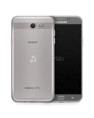 Samsung Galaxy J7 V 2017 TPU Clear Mobile Case Design Mockup