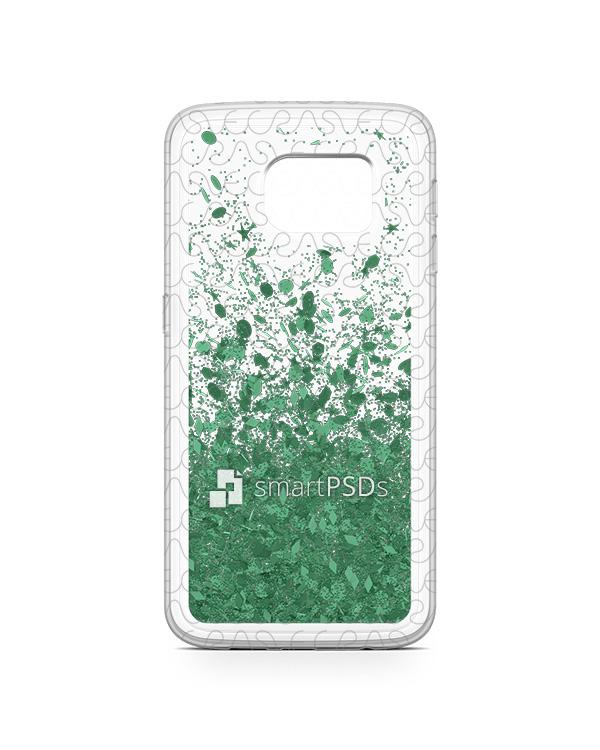 Samsung Galaxy S6 Edge UV TPU Liquid Glitter Case Design Mockup 
