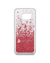 Samsung Galaxy S7 Edge UV TPU Liquid Glitter Case Design Mockup 