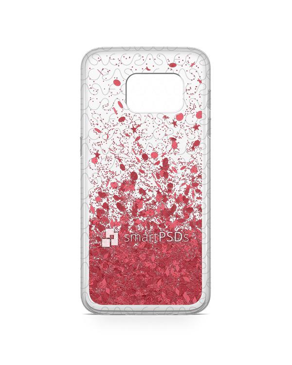 Samsung Galaxy S7 UV TPU Liquid Glitter Case Design Mockup 