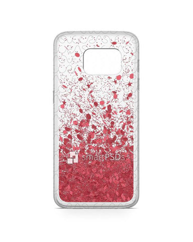 Samsung Galaxy S7 UV TPU Liquid Glitter Case Design Mockup