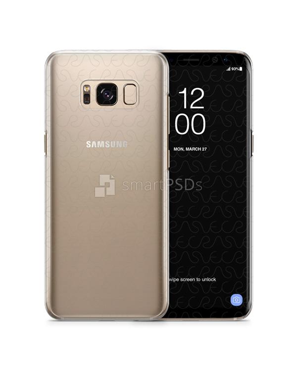 Samsung Galaxy S8-UV PC Clear Mobile Case Design Mockup 2017