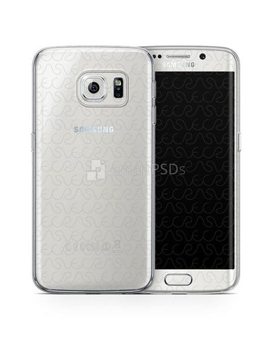 Samsung Galaxy S6 Edge UV TPU Clear Mobile Case Design Mockup 2015