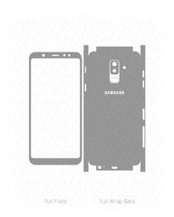 Samsung Galaxy A6 Plus Vinyl Skin Vector Cut File Template 2018