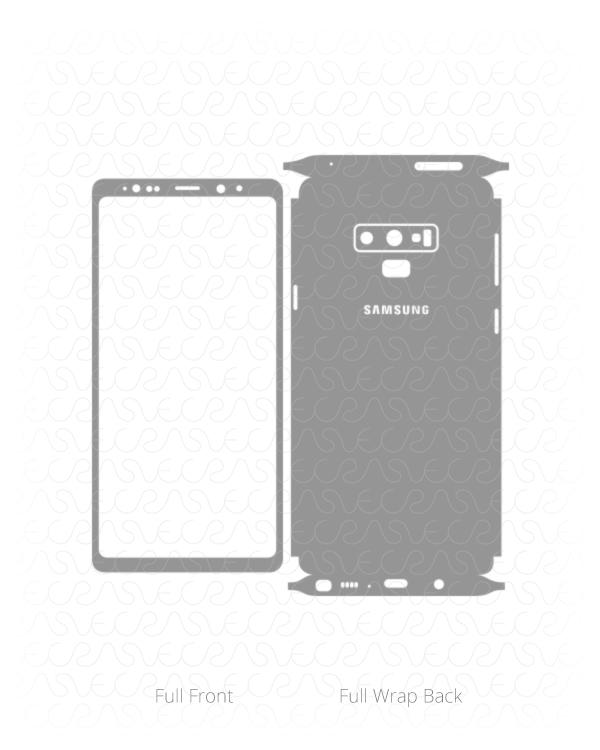 Samsung Galaxy Note9 Vinyl Skin Cut File Template 2018