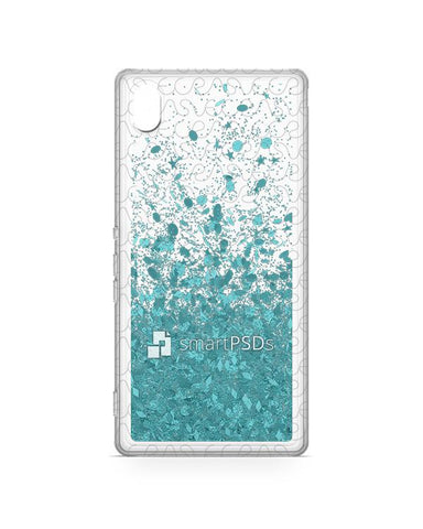 Sony Xperia M4 UV TPU Liquid Glitter Case Design Mockup