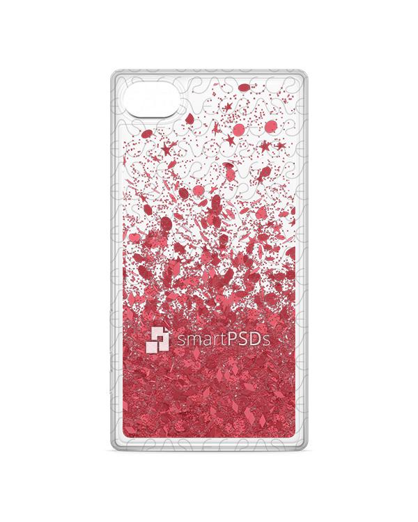 Xperia Z5 Compact UV TPU Liquid Glitter Case Design Mockup 