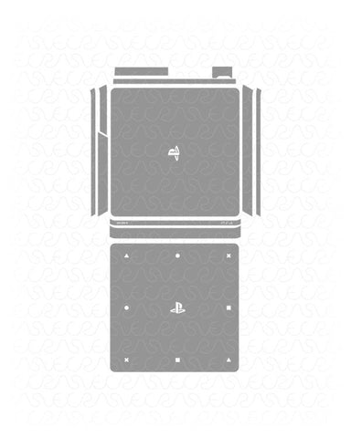 Sony PS4 Slim Gaming Console Vinyl Skin Vector Cut File Template 2016