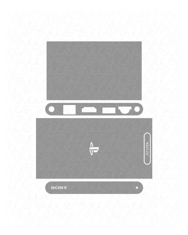 Sony Play Station Vita TV Vinyl Skin Vector Cut File Template 2014