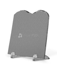 Square Shaped Rock Slate Photo Frame Design Mockup