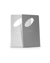 Credit Card Size Oval Cut Metal Bottle Opener Design Mockup