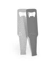 Bottle Size Apple Cut Metal Bottle Opener Design Mockup