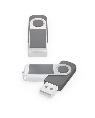 Twister Metal USB Flash Drive Design Mockup