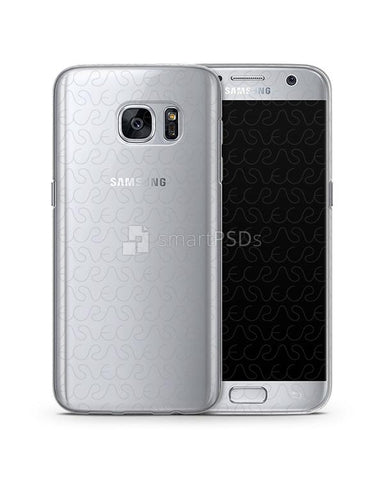 Samsung Galaxy S7 UV TPU Clear Mobile Case Design Mockup 2016