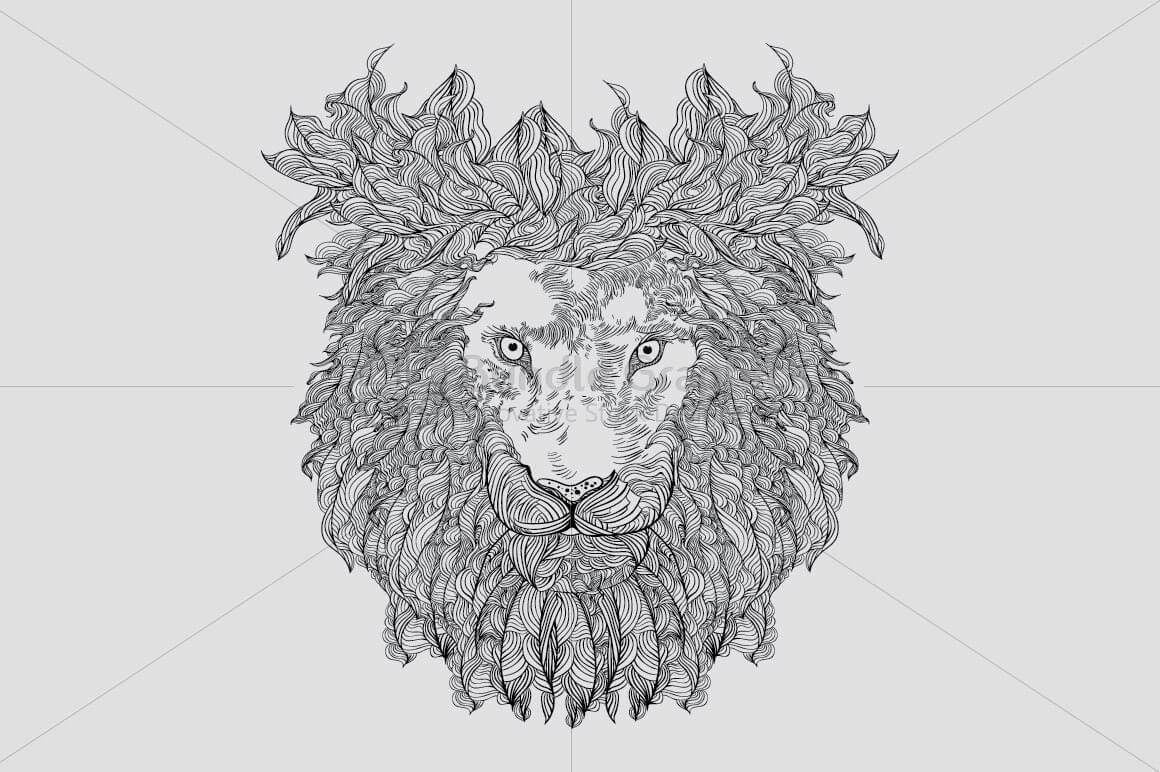 Royalty Free vector graphic image of lion