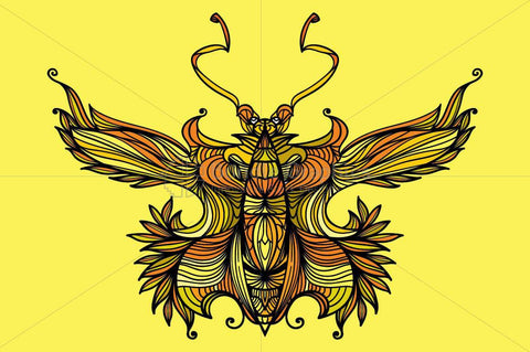 Symetrical Linear Butterfly Insect