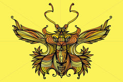 Symetrical Linear Butterfly Insect
