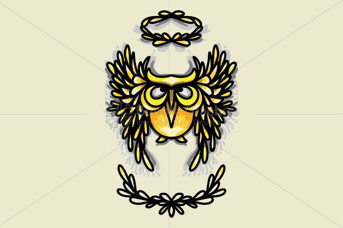 Angel Owl - Creative Graphic of Bird