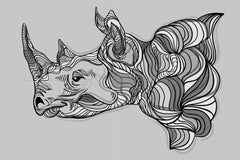 Rhinoceros - Wild Animal Creative Graphics
