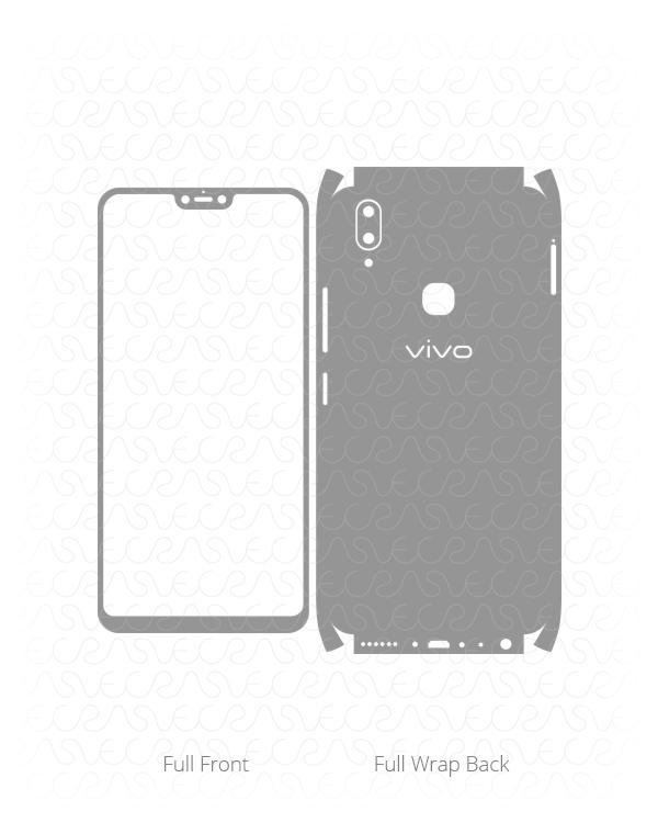 Vivo V9 Youth Vinyl Skin Vector Cut File Template 2018