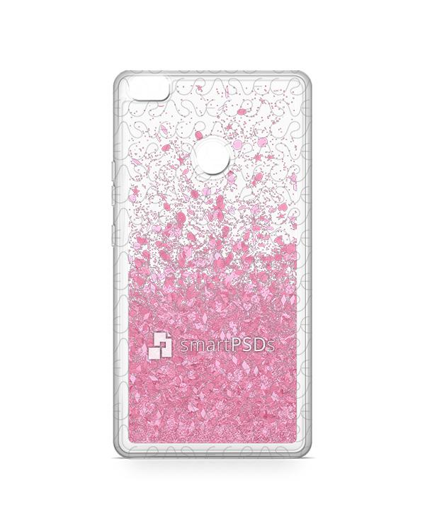 Xiaomi Mi Max UV TPU Liquid Glitter Case Design Mockup 