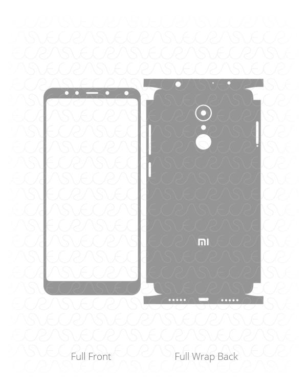 Xiaomi Redmi 5 Vinyl Skin Vector Cut File Template 2017