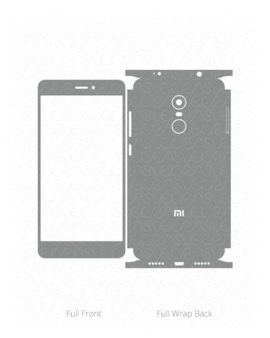Xiaomi Redmi Note 4 Vinyl Skin Vector Cut File Template 2017