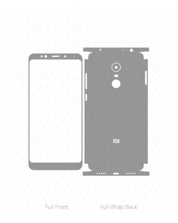 Xiaomi Redmi Note 5 Vinyl Skin Vector Cut File Template 2018