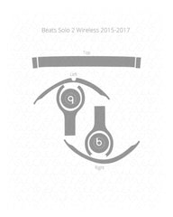 Beats Solo 2 Wireless On-Ear Headphones Full Wrap Vinyl Skin Vector Cut File Template 2015