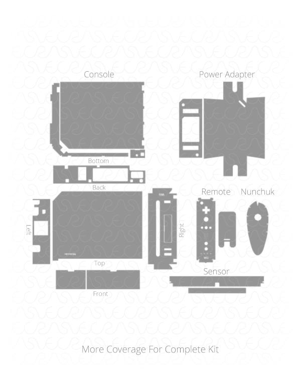 Nintendo Wii Vinyl Skin Cut File Template 2006