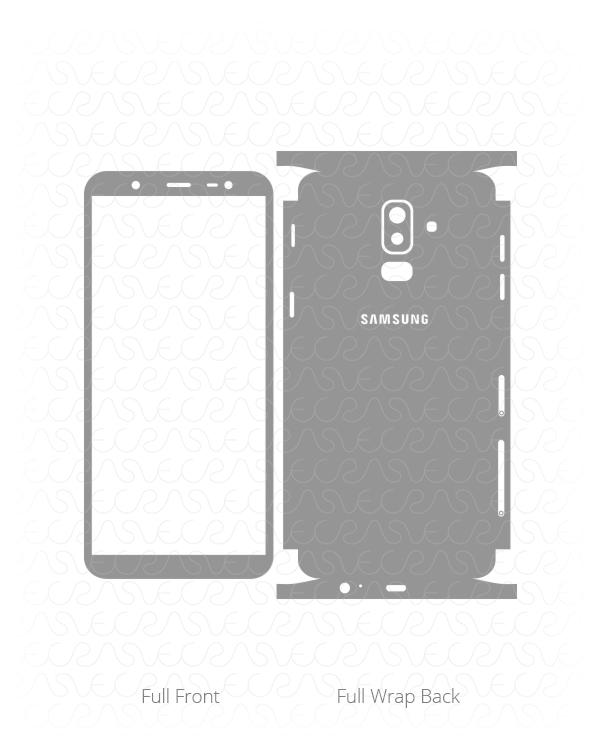 Samsung Galaxy J8 Vinyl Skin Vector Cut File Template 2018