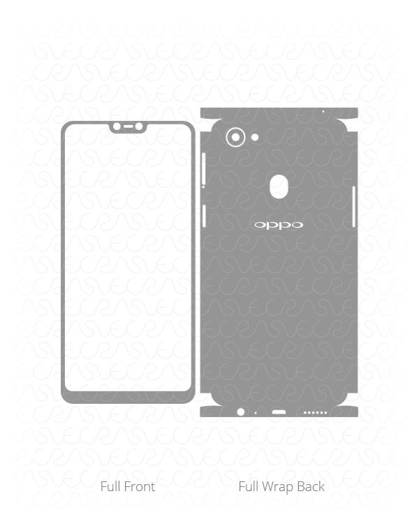 Oppo F7 Vinyl Skin Vector Cut File Template 2018